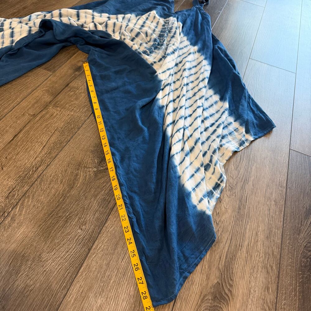 Shoreline Wear Indigo Blue Tie Dye Harem Jumpsuit Maxi Dress Boho Small 215624 - Picture 15 of 16